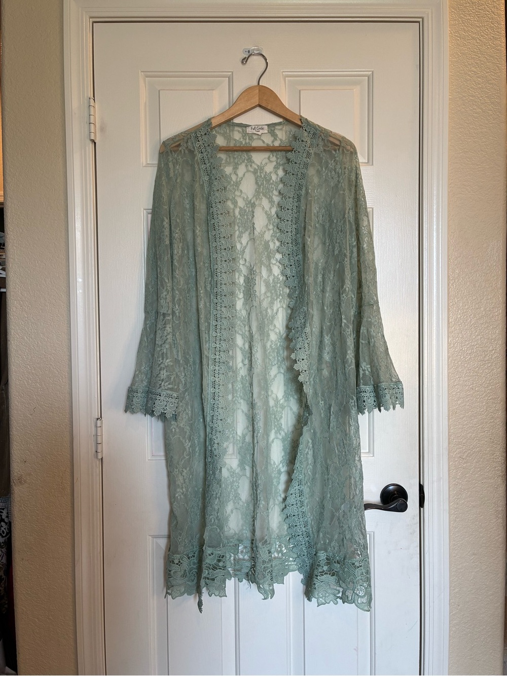 Light Sage Lace Kimono Cover-Up